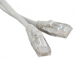 Патч-корд UTP, Cat.5e, LSZH, 1 м, серый, Hyperline PC-LPM-UTP-RJ45-RJ45-C5e-1M-LSZH-GY