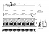 Патч-панель 19", 1U, 24 порта RJ-45 полн. экран., категория 6A, 110 IDC, Hyperline PP2-19-24-8P8C-C6A-SH-110D