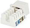 Вставка Keystone Jack RJ-45(8P8C), категория 6, Dual IDC, белая Hyperline KJ2-8P8C-C6-90-WH