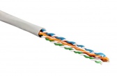 Кабель витая пара, неэкранированная UTP (U/UTP), Hyperline UUTP4-C5E-S24-IN-PVC-GY-305 (UTP4-C5E-SOLID-GY-305) (305 м)