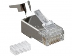 Разъем RJ-45(8P8C) под витую пару, категория 6, экранированный, PLUG-8P8C-UV-C6-TW-SH