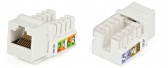 Вставка Keystone Jack RJ-45(8P8C), категория 5e, Dual IDC, белая, Hyperline KJ2-8P8C-C5e-90-WH