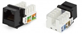 Вставка Keystone Jack RJ-45(8P8C), категория 5e, Dual IDC, черная Hyperline KJ2-8P8C-C5e-90-BK