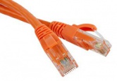 Патч-корд UTP, Cat.5е, LSZH, 0.15 м, оранжевый, Hyperline PC-LPM-UTP-RJ45-RJ45-C5e-0.15M-LSZH-OR
